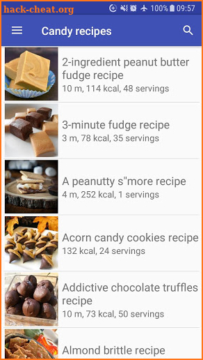 Candy recipes for free app offline with photo screenshot