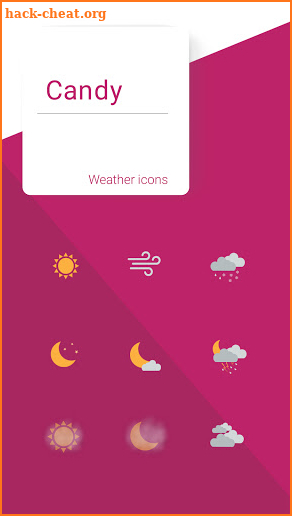 Candy weather icons screenshot