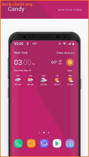 Candy weather icons screenshot