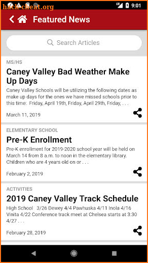 Caney Valley Schools screenshot