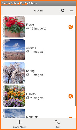 Canon Online Photo Album screenshot