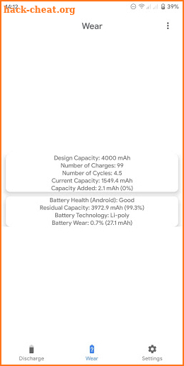 Capacity Info: Find out battery wear screenshot