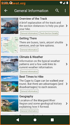 Cape to Cape Track Guide screenshot