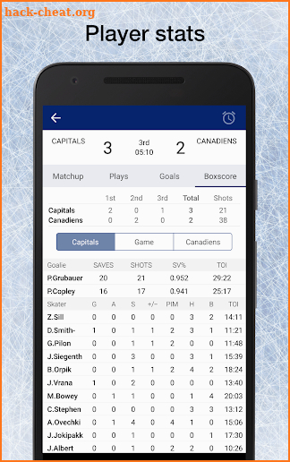Capitals Hockey: Live Scores, Stats, Plays & Games screenshot