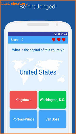 Capitals of the countries - Quiz screenshot