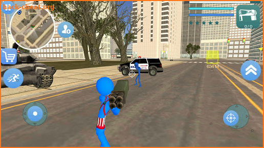 Captain Stickman Rope Hero Newyork Gangster Crime screenshot
