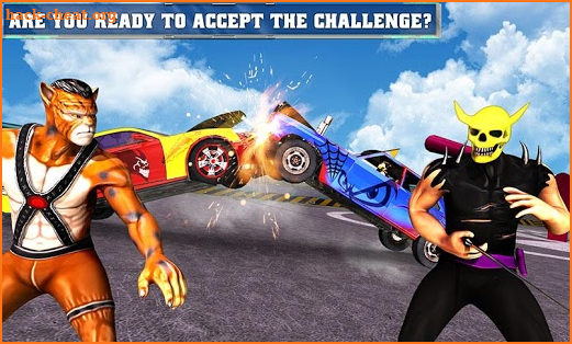 Car Fall Derby - Super Hero Clash 3D screenshot
