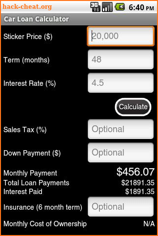 Car Loan Calculator Ad-Free screenshot
