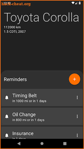 🔔 Car Maintenance Schedule App screenshot