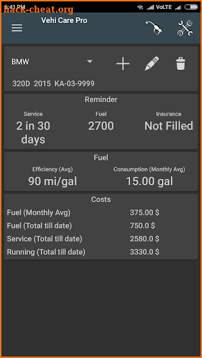 Car Maintenance Service & Fuel Record screenshot