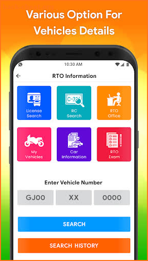 Car Number Registration Information screenshot