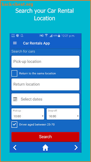 Car Rentals App screenshot