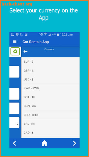 Car Rentals App screenshot