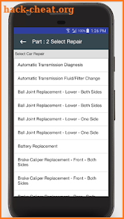 Car Repair Estimator & Repair Guide Manuals screenshot