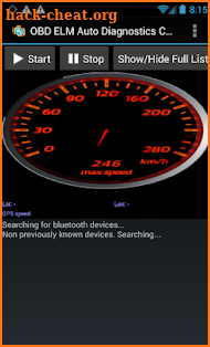 Car Scanner; ELM OBD2 MotorData OBD, Diagnostic screenshot