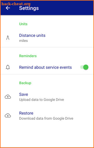 Car service tracker screenshot