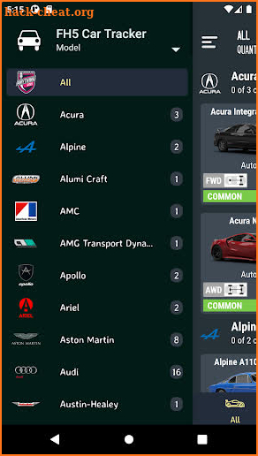 Car Tracker Forza Horizon 5 screenshot