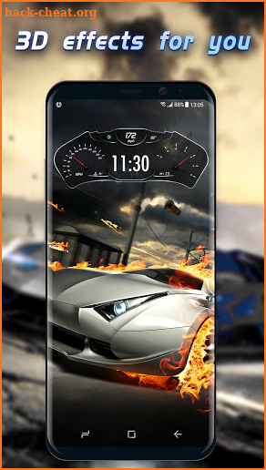 Car&clock Live Wallpaper for Free screenshot