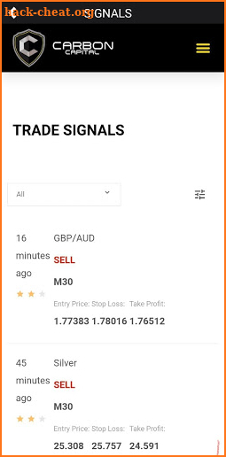 Carbon Capital FX screenshot