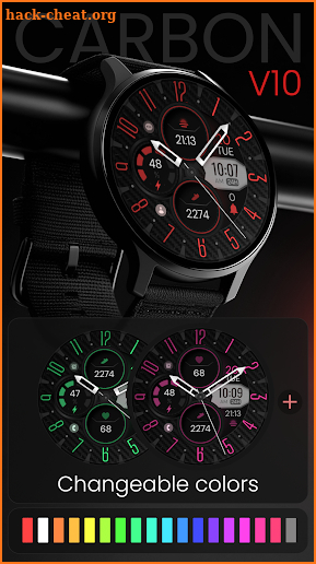 Carbon v10 Hybrid Watch Face screenshot