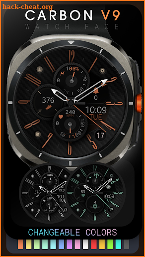 Carbon v9 hybrid watch face screenshot