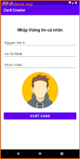 Card  Info Creator screenshot