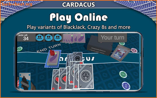 CARDACUS - Classic Card Games Online screenshot