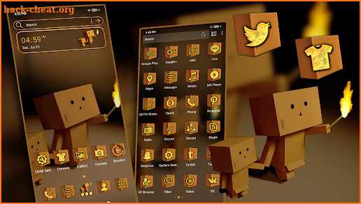 Cardboard Craft Theme screenshot