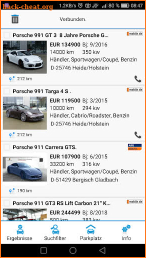 CarDeluxe Autosuchprogramm, Autosuche screenshot