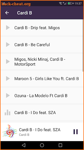 Cardi B - All songs screenshot