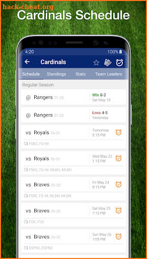 Cardinals Baseball: Live Scores, Stats, Plays Game screenshot