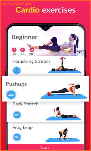 Cardio workout: Home Cardio Trainer, Training app screenshot