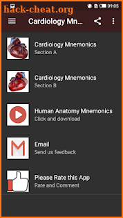 Cardiology Mnemonics screenshot