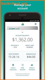 CareCredit Mobile App screenshot
