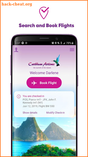 Caribbean Airlines screenshot
