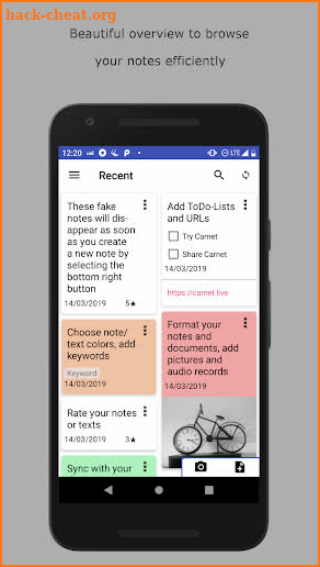 Carnet - Notes app screenshot