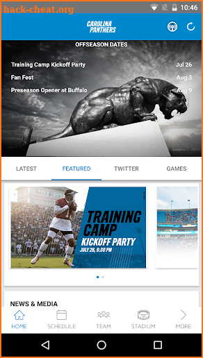 Carolina Panthers Mobile screenshot