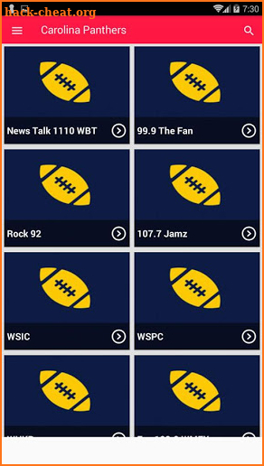 Carolina Panthers Radio Mobile App screenshot