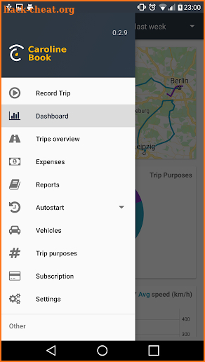 CarolineBook - GPS Mileage Tracker screenshot