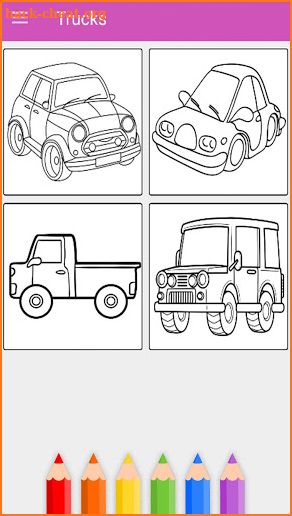 Cars And Trucks Coloring Book screenshot