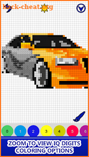 Cars Color by Number - Pixel Art, Sandbox Coloring screenshot