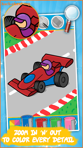 Cars coloring book for kids screenshot