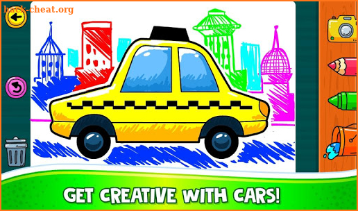 Cars Coloring Book Learn to Draw & Paint Kids Game screenshot