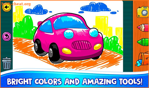Cars Coloring Book Learn to Draw & Paint Kids Game screenshot