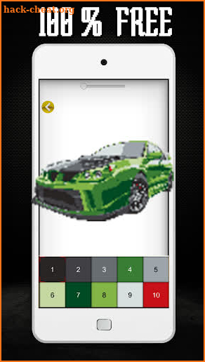Cars Game Pixel Art - Color by Numbers Car Games screenshot
