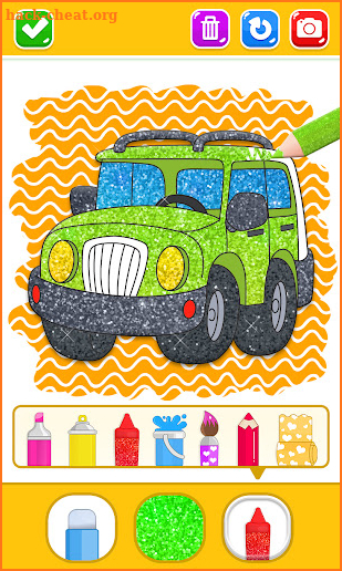 Cars Glitter Coloring Book screenshot