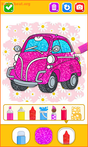 Cars Glitter Coloring Book screenshot
