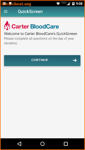 Carter BloodCare QuickScreen screenshot