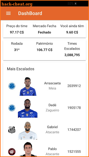 Cartola Futebol Plus screenshot