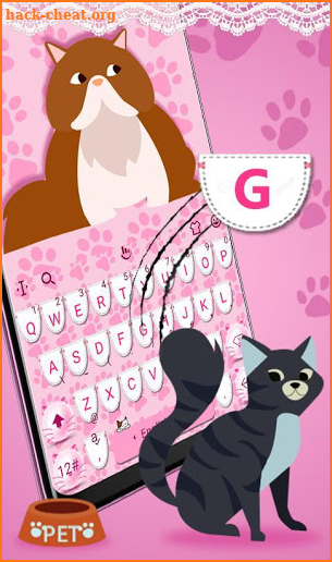 Cartoon Cat Paw Keyboard Theme screenshot